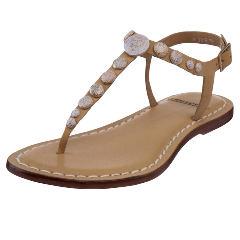 Bernardo “Mojito” thong style stud embellished sandals US 8